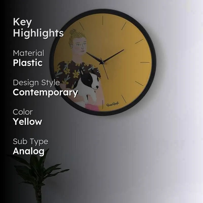 Puppy Love Wall Clock media 2