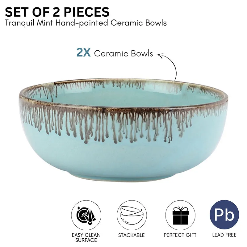 Casablanca Ceramic Serving Bowl - Set Of Two media 4