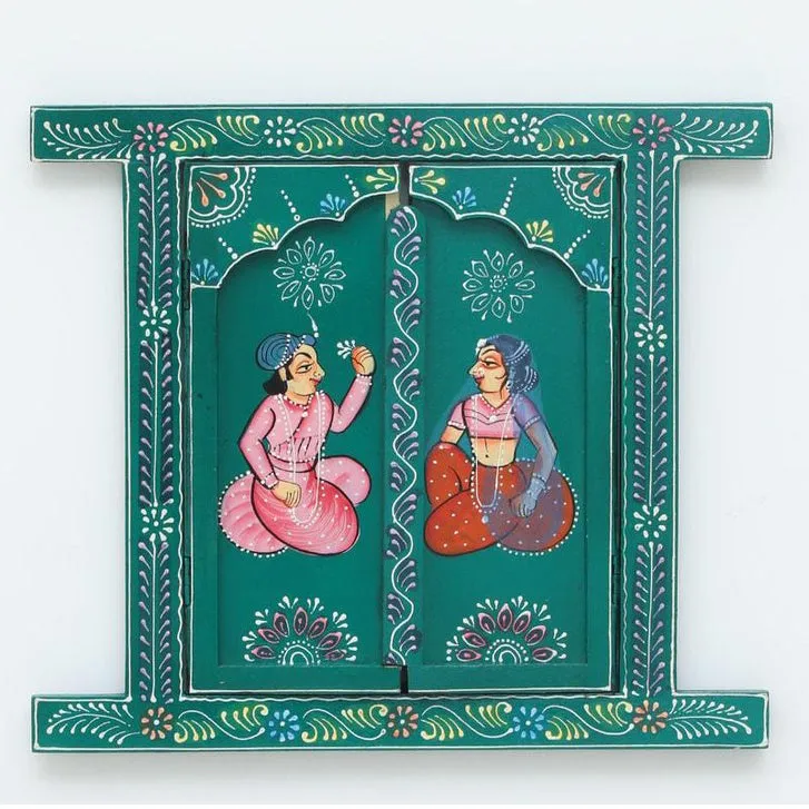 Raja Rani Jharokha Wooden Wall Accents media 3