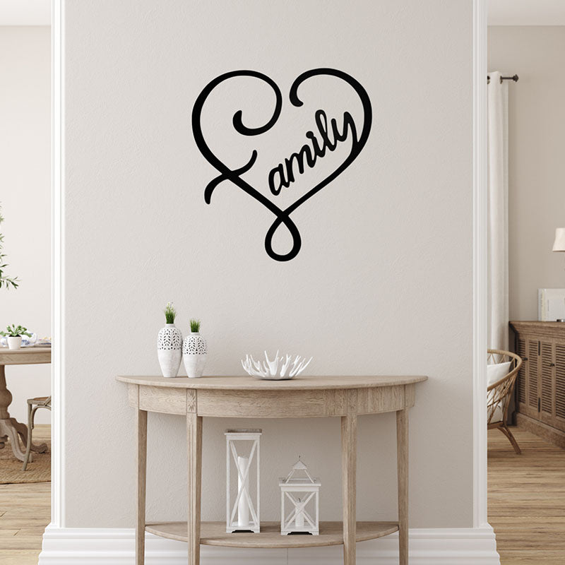 Family Black Iron Wall Accent
