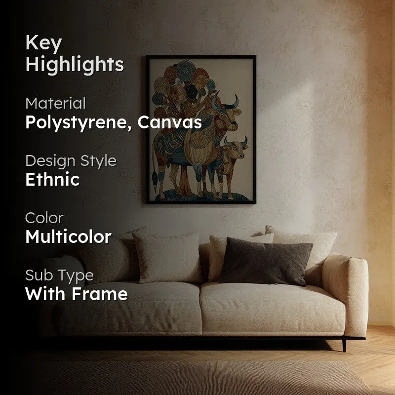 Suravi Canvas Wall Painting With Black Frame media 2