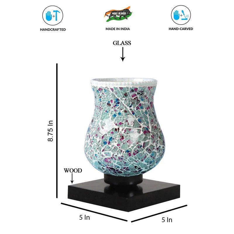 Aurelle Mosaic Glass Table Lamp - Multicolor media 9
