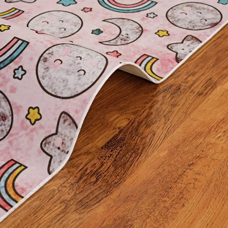 Lunar Light Lane Kids Polyester Anti-Skid Carpet - Pink media 7