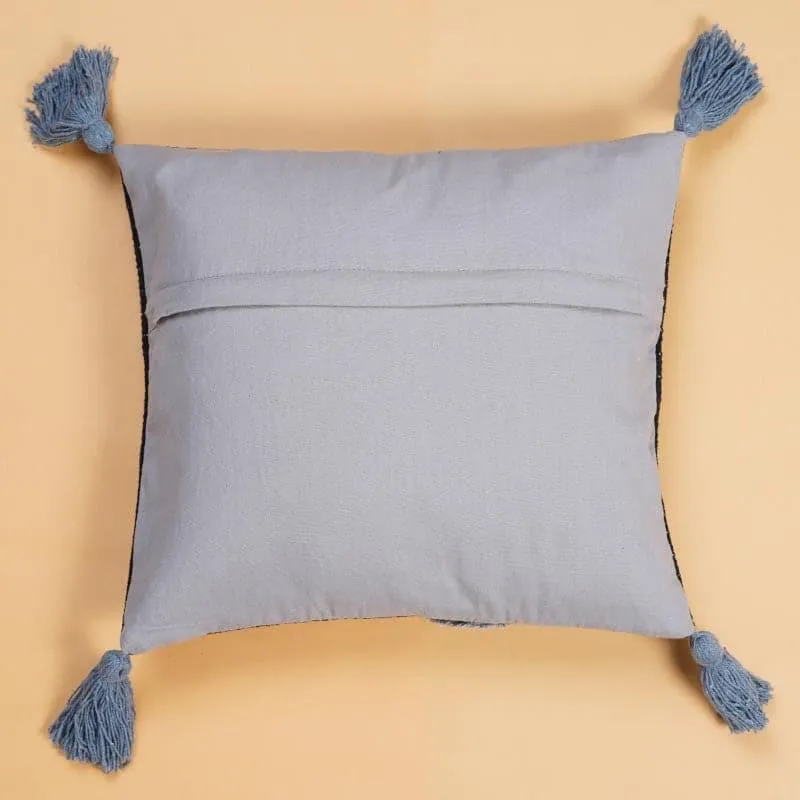 Diamond Tales Tufted Cotton Cushion Cover media 4