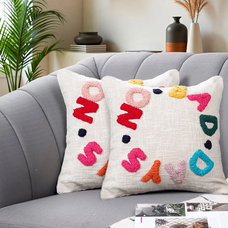 No Bad Days Tufted Cushion Cover Set - Set Of Two media 1