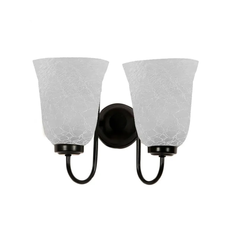 Crystal Bloom Twin Shade Glass Wall Lamp media 5
