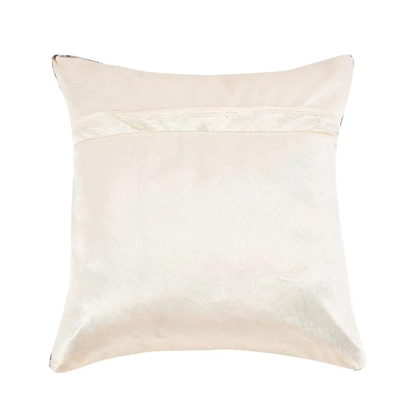 Golden Frond Velvet Cushion Cover (White) - Set Of Five media 5