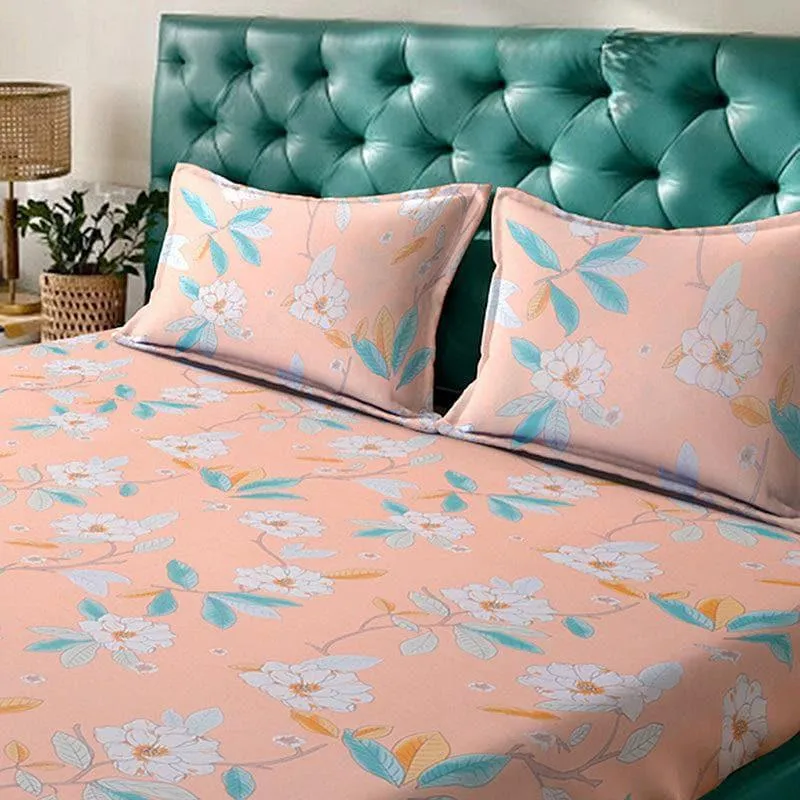 Peach Chanterelle Bedsheet - 150 GSM media 3