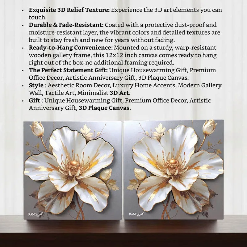 Floral Royale Canvas 3D Wall Art - Set Of Two media 4