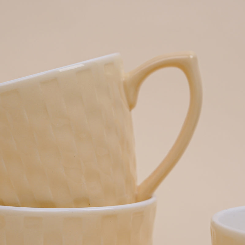Arviya Porcelain Tea Cup (180 mL Each)/Ivory)- Set of Six media 4