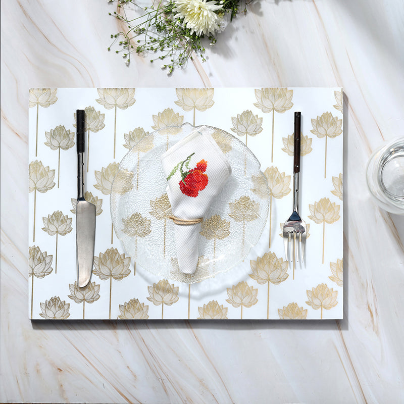 Lotus Lumina Enamel Coated Table Mat - Set Of Two media 4