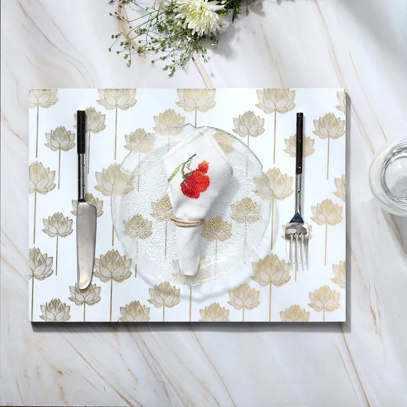 Lotus Lumina Enamel Coated Table Mat - Set Of Two media 4