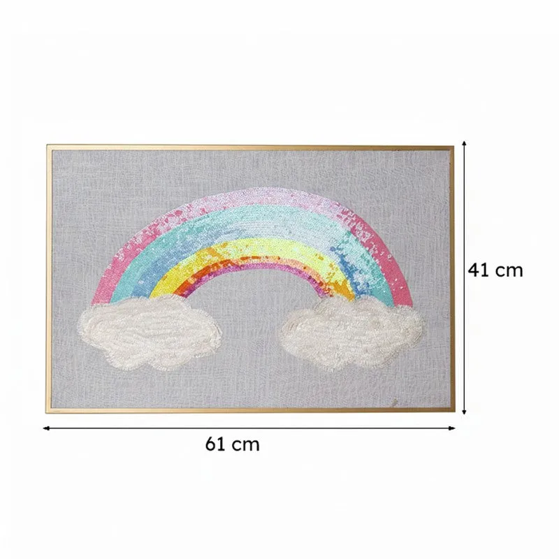 Hue Harmony MDF & Fabric Wall Accent - Rainbow Collection media 7