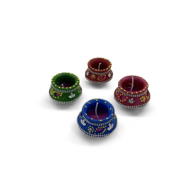 Glowmira Terracota Diyas - Set Of Four media 4