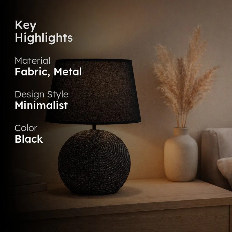 AarviDecor Arden Ceramic Table Lamp - Black media 2