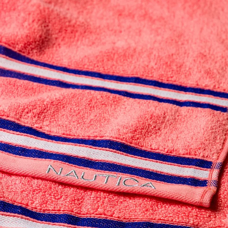 Nautica Dove Down Cotton Towel Set (Red & Coral) - Fourteen Piece Set media 7