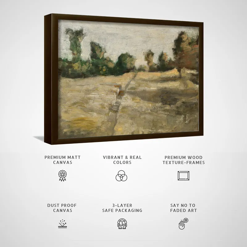 Autumn Fields Wood Wall Art With Frame - Black media 5