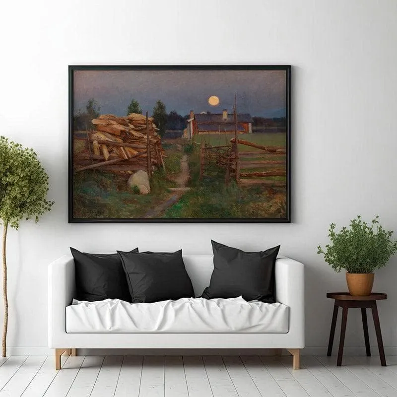 Summer Night Moon By Eero J?rnefelt - Black Frame media 3