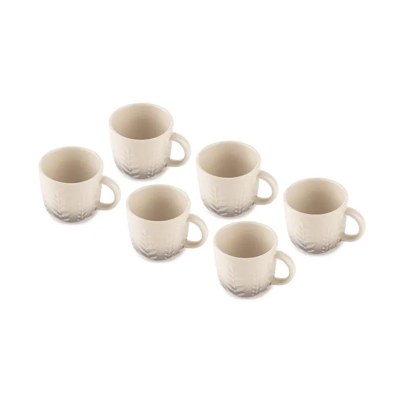 Calista Porcelain Tea Cup (200 mL Each,Grey) - Set Of Six media 7