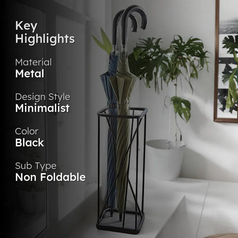 Urban Catch Metal Umbrella Stand - Black media 2