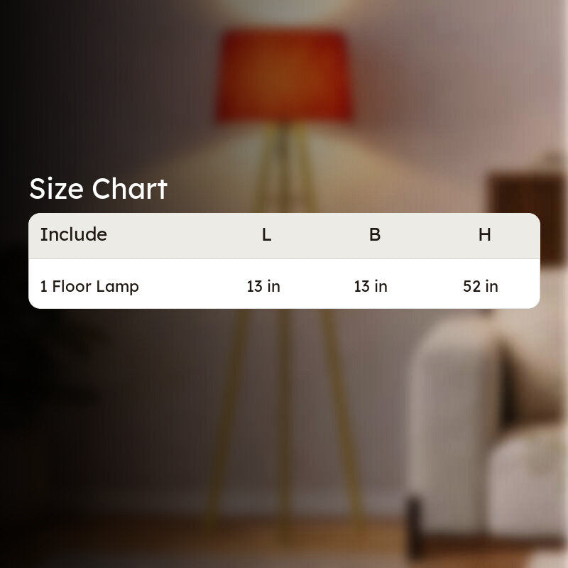 Sleekie Tripod Floor Lamp - Gold & Red media 8