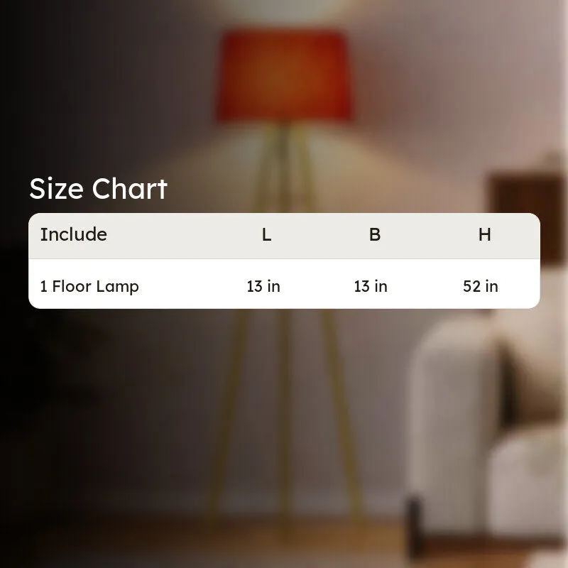 Sleekie Tripod Floor Lamp - Gold & Red media 7
