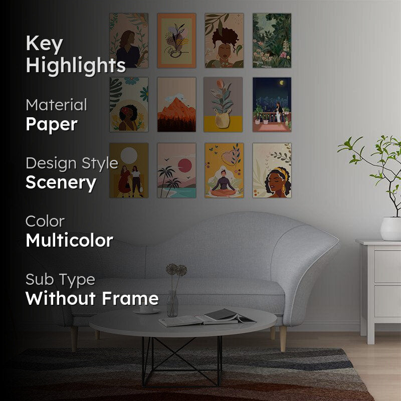 Feminine Grace Wall Poster - Set Of Twelve media 2