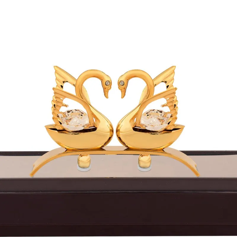 Love Birds 24K Gold Plated Mild Steel Showpiece media 5