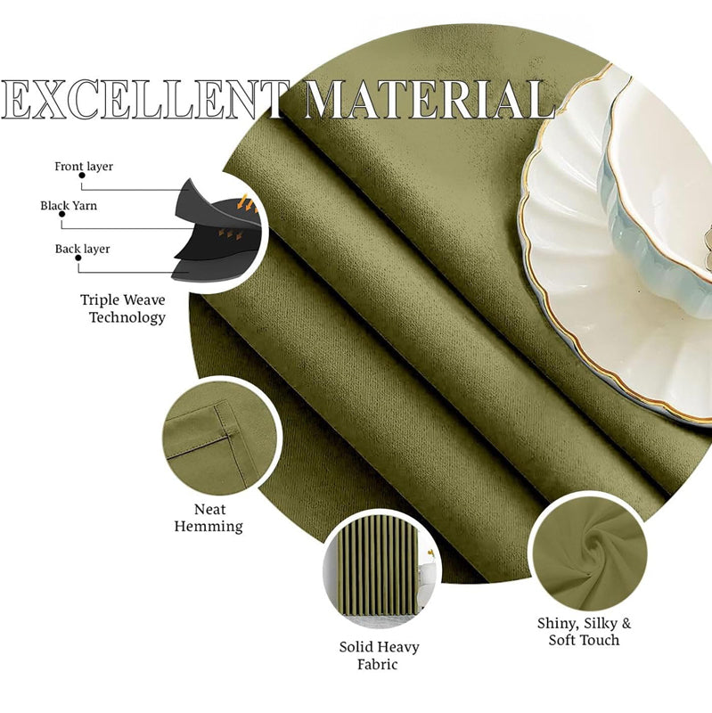 Serein Pleated Curtain Valance (Dark Khaki) - Set Of Two media 5