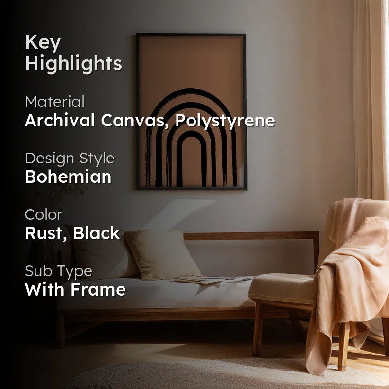 Linear Zen Canvas Wall Painting With Black Frame media 2