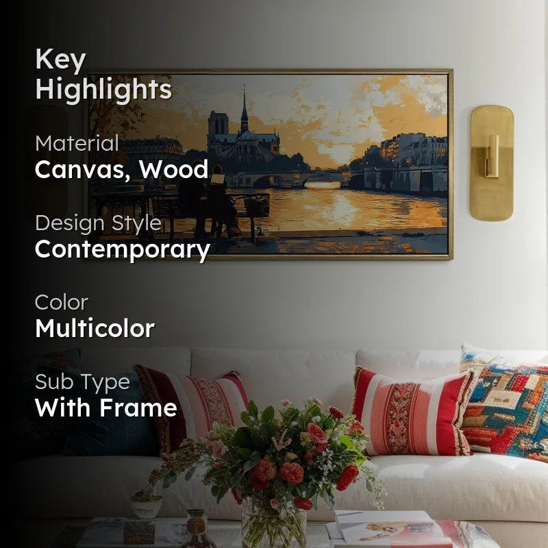 Twilight Canvas Wall Painting With Frame media 2