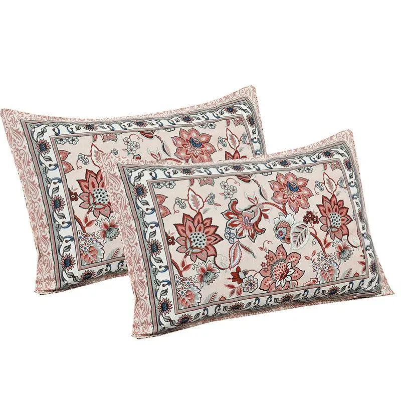 Roomitaa Printed Cotton Bedsheet (Pink) - 160 TC media 5