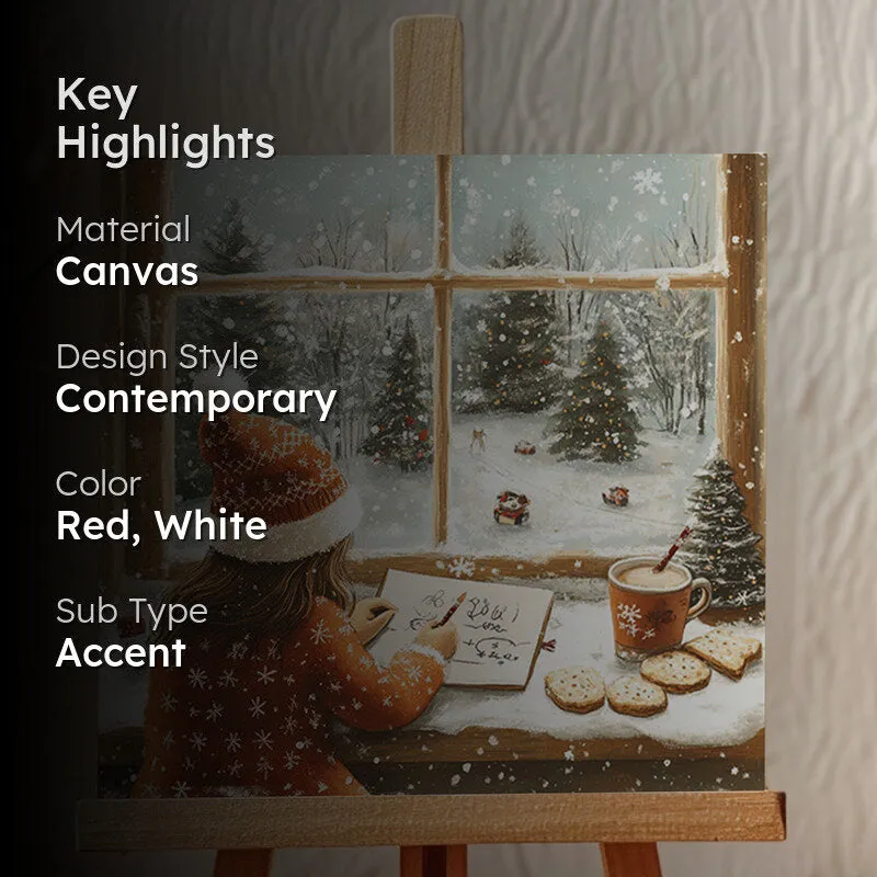 Cocoa & Snow Canvas Showpiece media 2