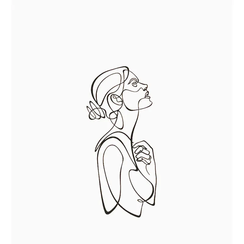 Lady Liesure Figure Black Iron Wall Accent media 3