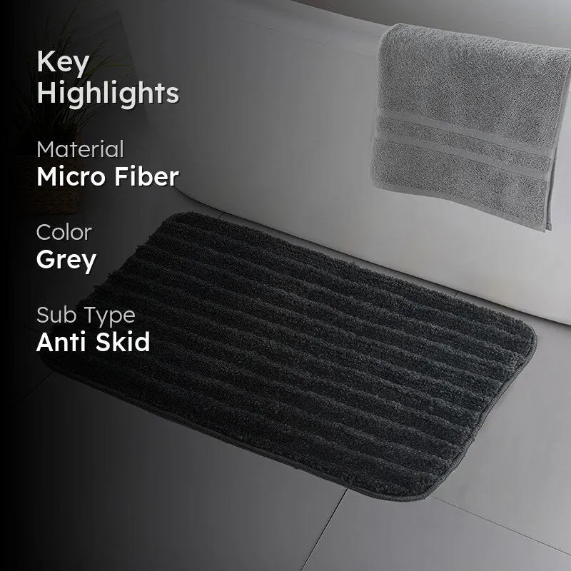 Joen Anti Skid Bath Mat (Grey) - Set Of Three media 2