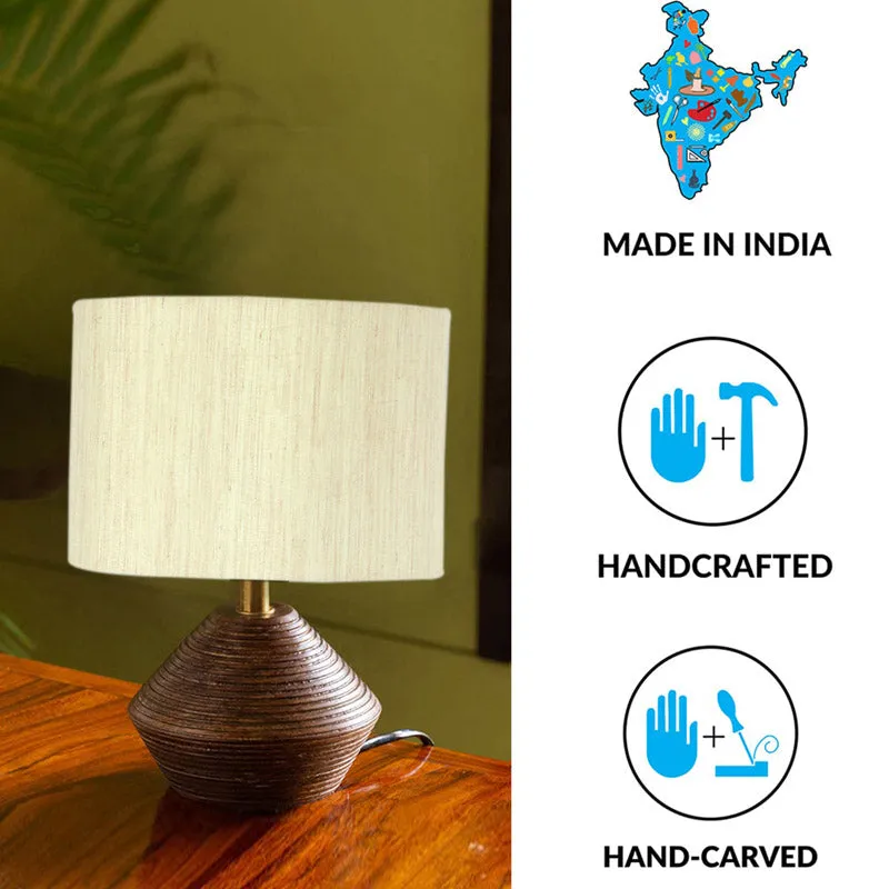 Yami Wooden Table Lamp - White,Brown media 5