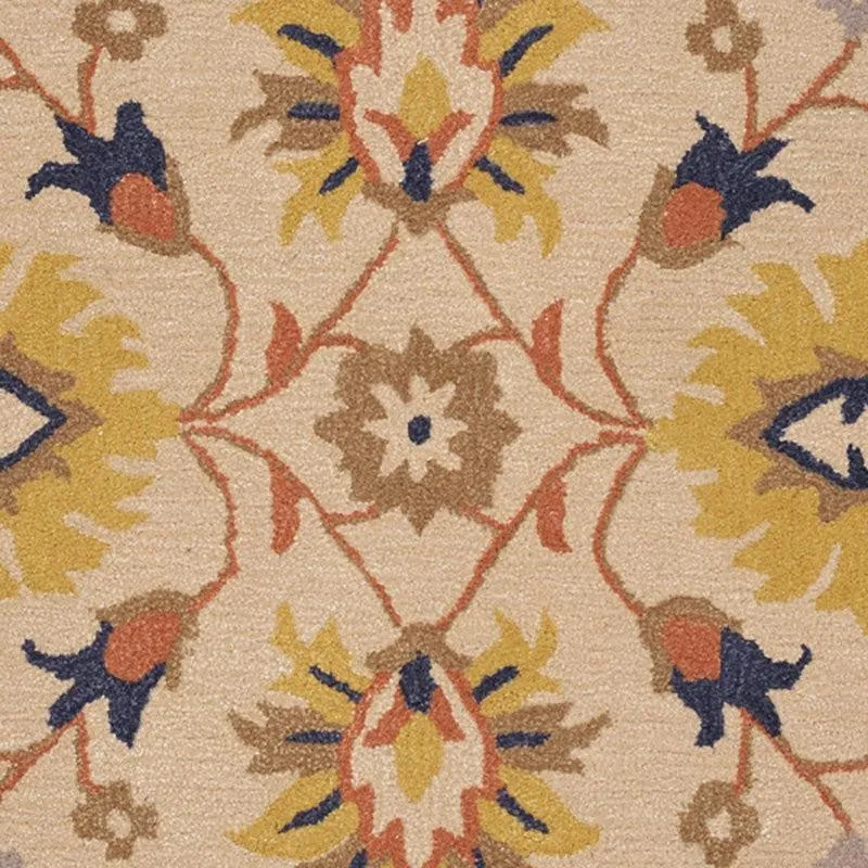 Sekhmet Hand Tufted Ethnic Wool & Nylon Carpet - Navy Blue media 5