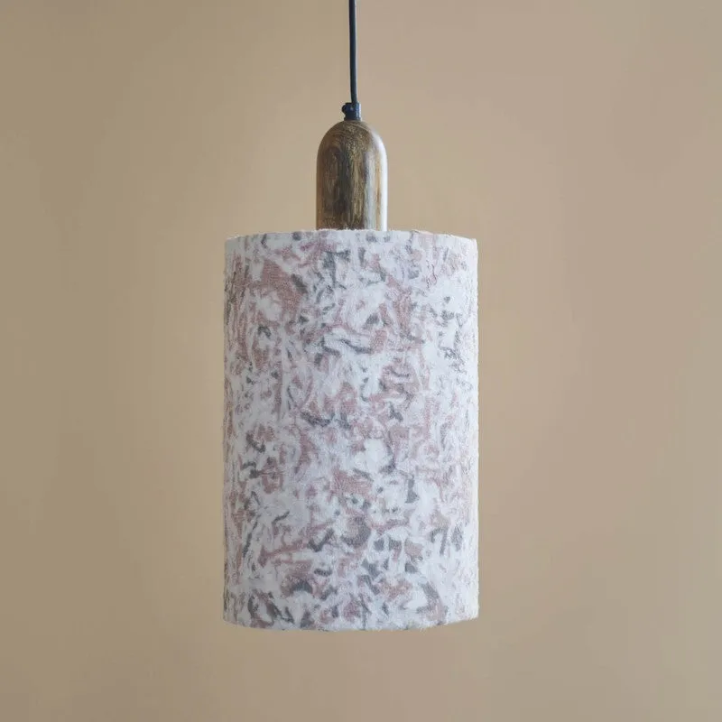 Orange Tree Flake Fabric Ceiling Lamp - Beige media 2