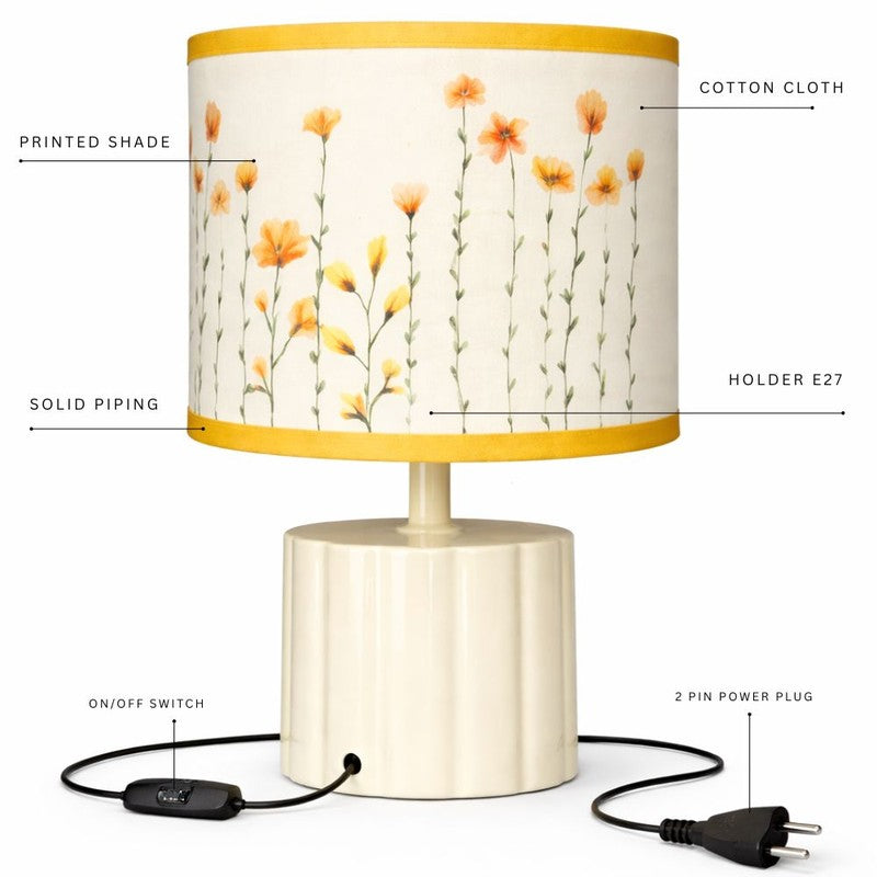 Arden Accent Cotton Table Lamp - Yellow media 5