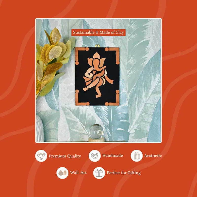 Nritya Vinayak Terracotta Wall Art media 6