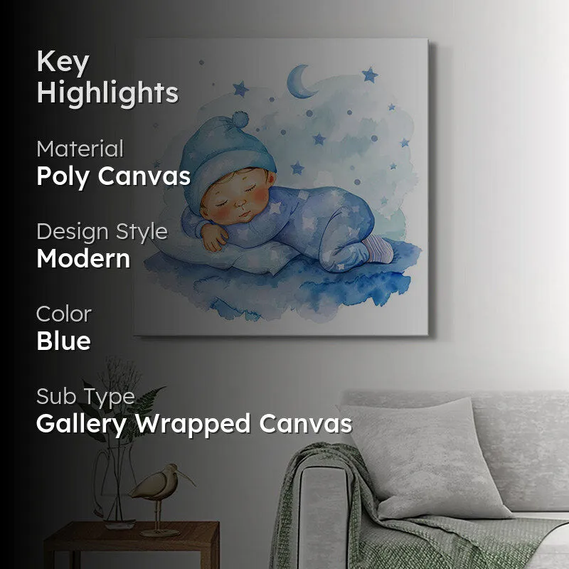 Sleeping Baby Poly Canvas Wall Painting media 2