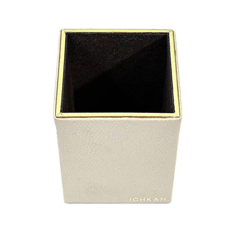 Tisquo Faux Leather Pen Stand - Ivory media 5