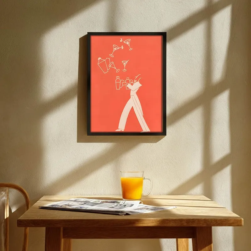 Tonic Juggler Archival Canvas Wall Art - Black media 1