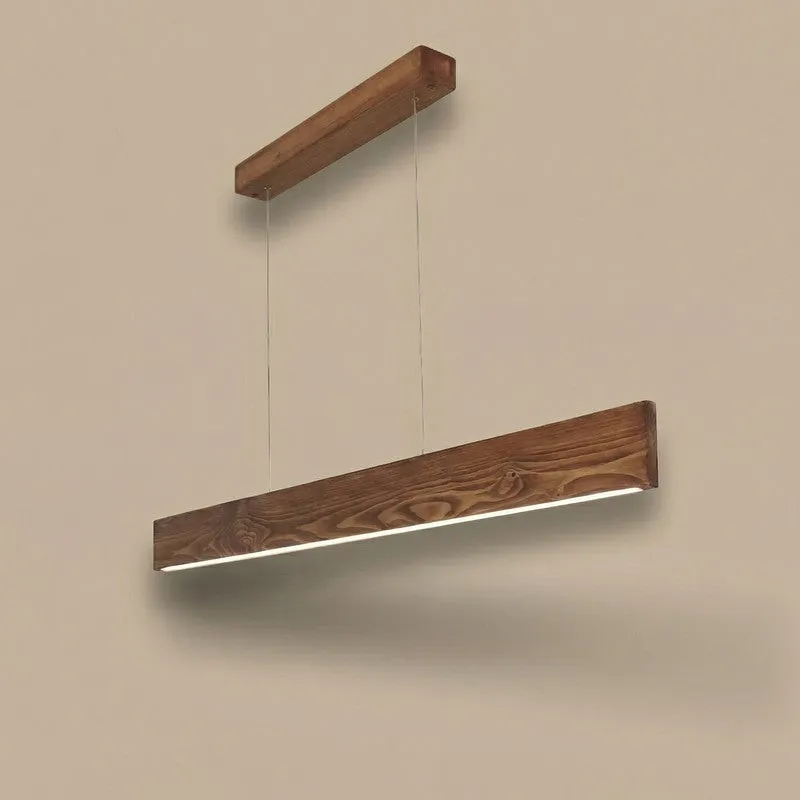 Enchant Linear LED Wooden Ceiling Lamp - Brown media 7