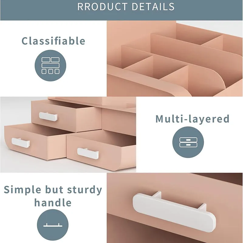 The Stash Bash Plastic Cosmetic Organiser - Pink media 4