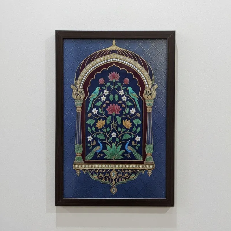 Royal Courtyard Tales Wall Painting With Frame - Set Of Three media 6