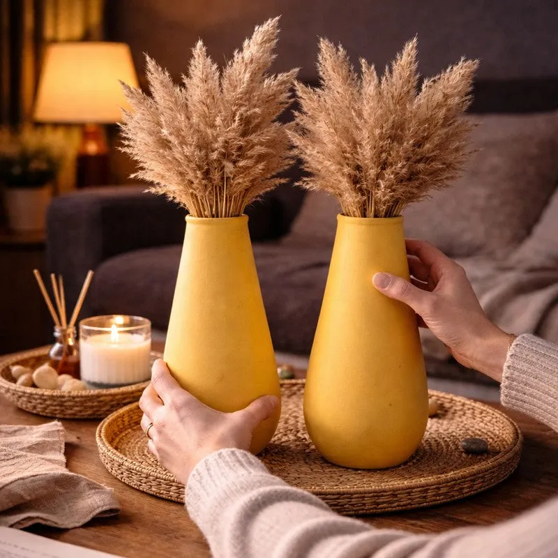 Celestial Curve Vase (Yellow) - Set of Two media 1