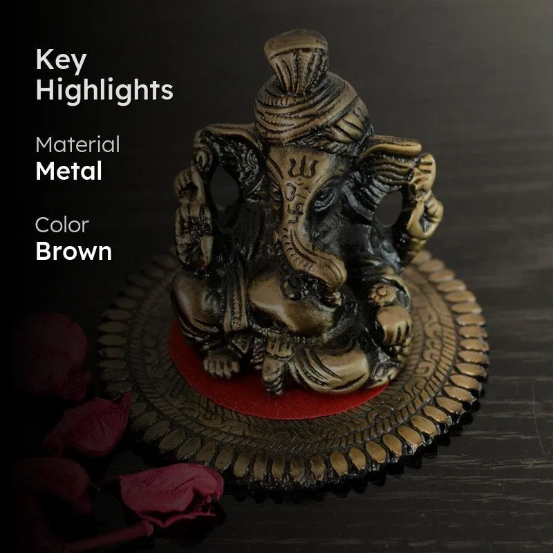 Metal Lord Ganesha Idol media 2