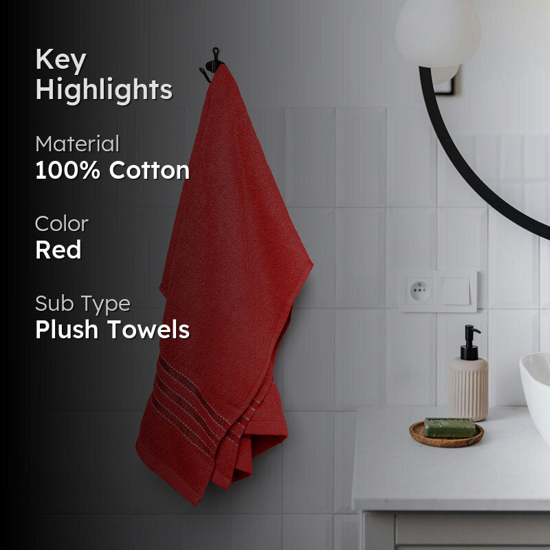 Micro Cotton LuxeDry Comfort Solid Bath Towel - Red media 2