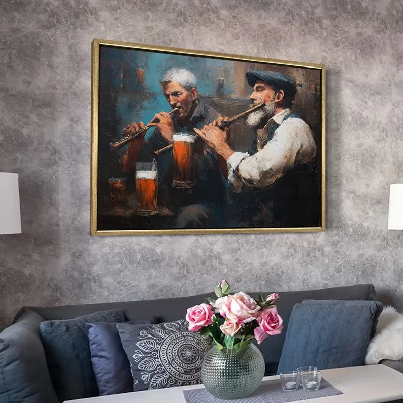 Fiddle & Ale Canvas Wall Painting With Frame media 6